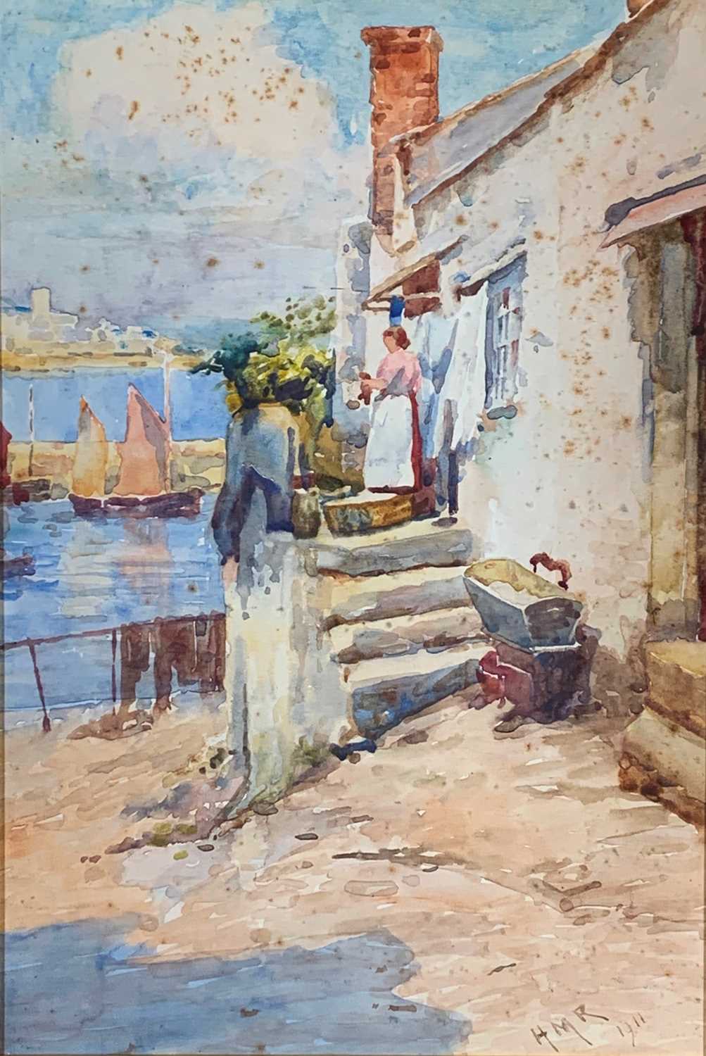 Lot 220 - Henry Meynell RHEAM (1859-1920) Washday