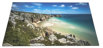 Lot 135 - Four canvases depicting Pedn Vounder Beach,...