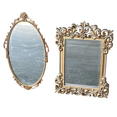 Lot 80 - A Baroque-style cast metal-framed mirror, 40 x...