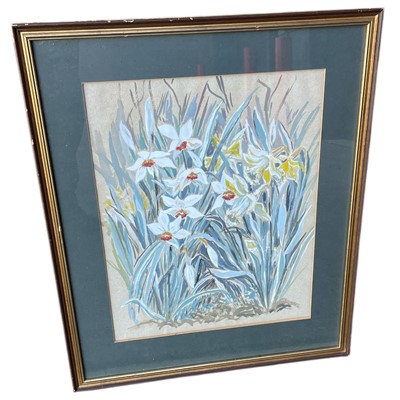 Lot 82 - "Spring Daffodils" Acrylic on paper. 55 x 65cm...