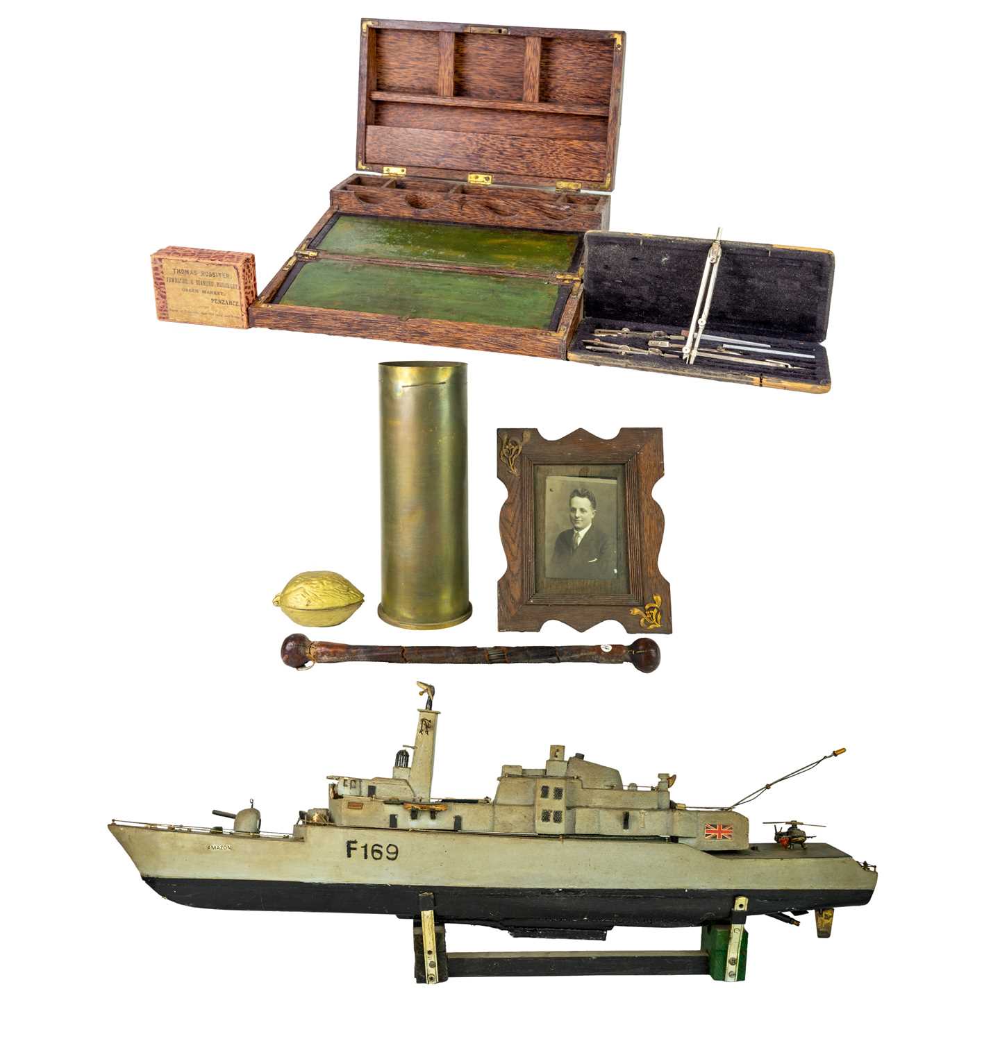 Lot 11 - An Eastern hardwood dome top writing box.