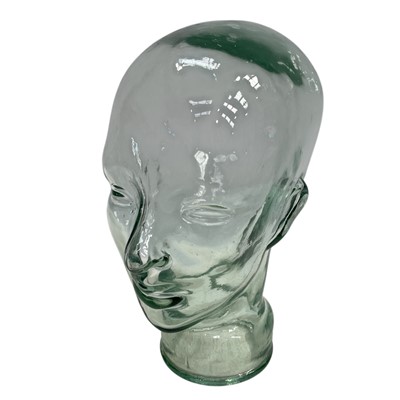 Lot 84 - A green glass Mannequin Head. 30cm high.