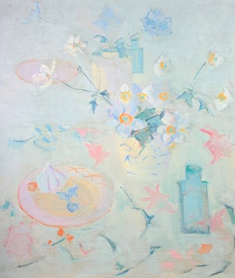 Lot 224 - June MILES (b.1924) Still Life Oil on canvas...