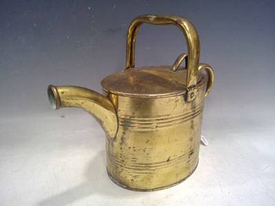 Lot 32 - A Vintage Brass Watering Can. The Can is 22cm...