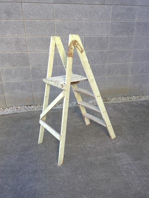 Lot 104 - A Pair of Vintage Wooden Steps. The Steps are...