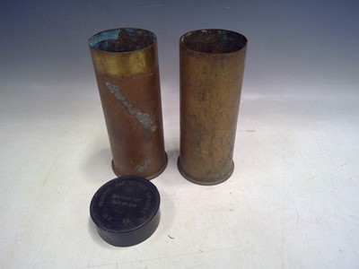 Lot 29 - Two Brass Jet Engine Start Cartridges. The...