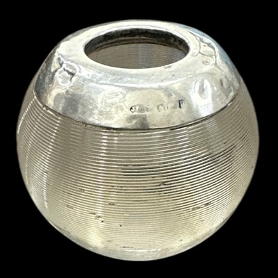 Lot 199 - George V silver mounted glass match striker, 5....