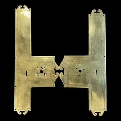 Lot 111 - A near pair of Georgian door finger plates, 53...