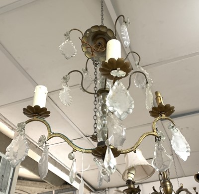 Lot 250 - A Venetian style four branch chandelier, with...