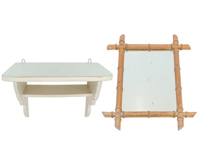 Lot 508 - A late 19th/early 20th century faux bamboo wall mirror.