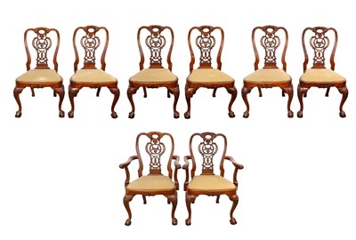 Lot 870 - A set of eight 18th century style dining chairs.