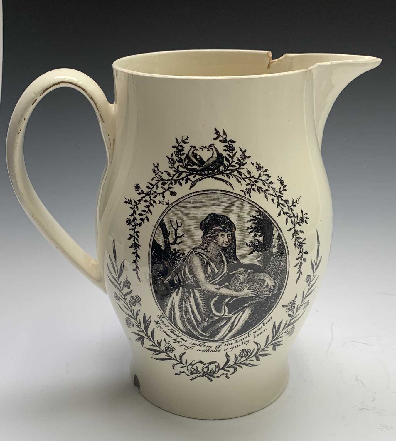 Lot 950 - A late 18th century large English creamware