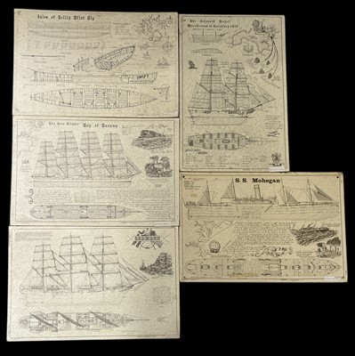 Lot 126 - Cornish Shipwrecks; five printed studies, S. S....