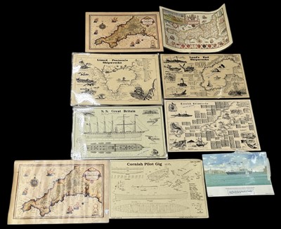 Lot 130 - Cornish Shipwrecks, maps, and other maritime...
