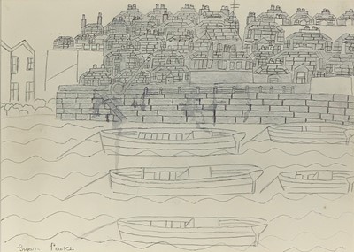 Lot 238 - Bryan PEARCE (1929-2006) Boats in St Ives...