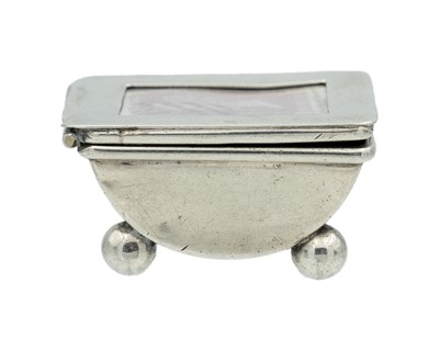Lot 138 - A Victorian silver stamp box by Levi & Salaman.