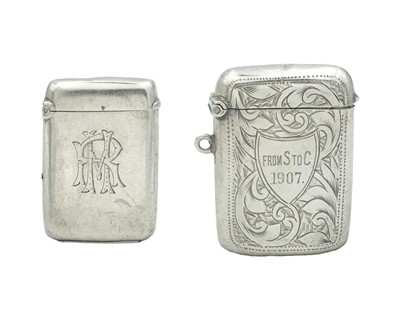 Lot 145 - Two silver vesta cases.