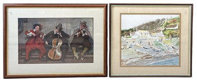 Lot 136 - M STEPHENSON, 'Cadgwith Cove', watercolour,...