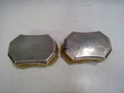 Lot 138 - A Pair of Silver Covered Brushes, Birmingham...
