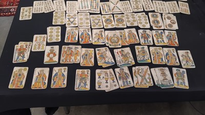 Lot 50 - An assorted collection of French 19th century Tarot playing cards.