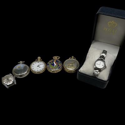 Lot 147 - Six watches, four pocket and two wrist.
