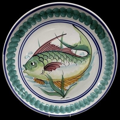 Lot 155 - An Italian wall plaque/fish platter, 45cm in...