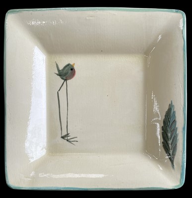 Lot 158 - A naively painted and insized, studio pottery...