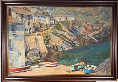 Lot 257 - Nancy BAILEY (1913-2012) Port Loe Oil on...