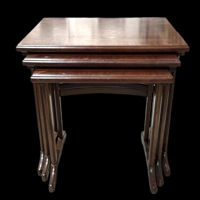 Lot 162 - A nest of Gplan mid-century side tables, the...