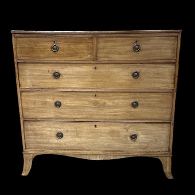 Lot 163 - A mahogany two-over-three drawer chest, 108cm...