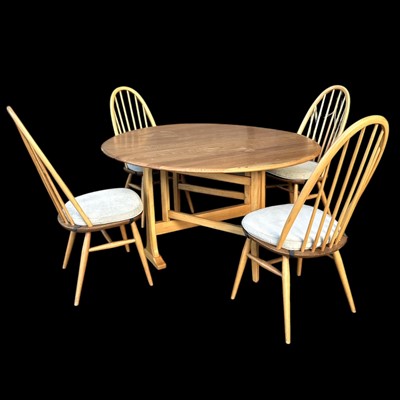 Lot 2 - An Ercol Folding Table and Four Ercol Quaker...