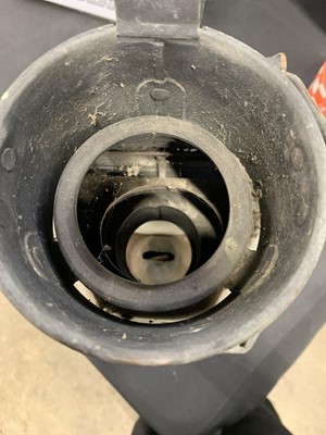 Lot 63 - A copper bulkhead lamp.