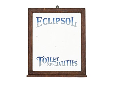 Lot 847 - An oak framed 'Eclipsol' advertising mirror.