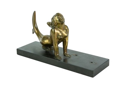 Lot 73 - An ornate Art Nouveau brass frame.