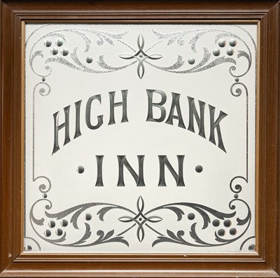 Lot 510 - An etched pub mirror.