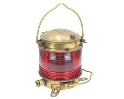 Lot 811 - A brass-cased nautical light.