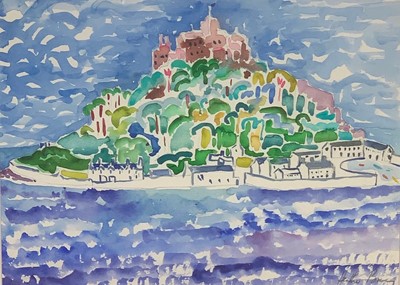 Lot 269 - Heather BRAY St Michaels Mount Gouache Signed...