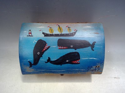Lot 198 - A Stephen CAMPS (1957), a handpainted Wooden...