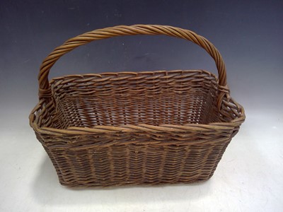 Lot 60 - A Vintage Wicker Basket. The Basket is 20cm...