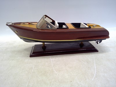 Lot 63 - A Model of a 1950s Speedboat. The Boat is 35cm...