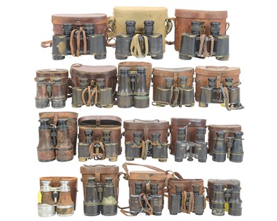 Lot 102 - A collection of cased binoculars.