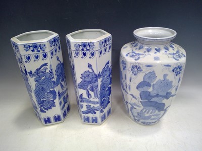 Lot 79 - Three Chinese Vases. The Vases are 32cm tall.