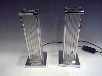 Lot 85 - A Pair of Side Lamps. The Lamps are 32cm tall...