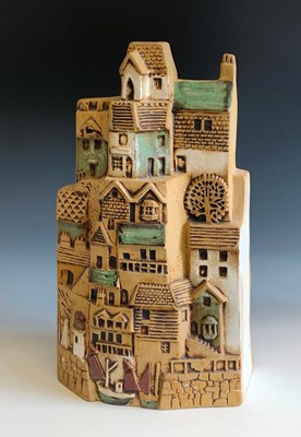 Lot 284 - Tremaen Pottery Large Village Lampbase Height...