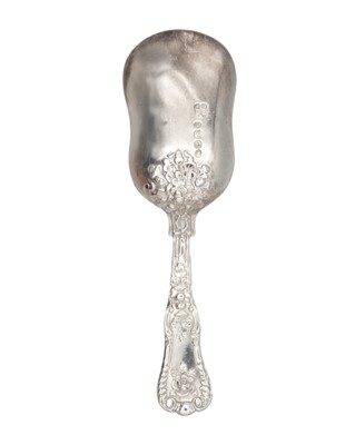 Lot 22 - An attractive William IV silver caddy spoon Samuel Hayne & Dudley Cater.