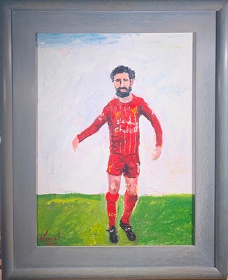 Lot 289 - Simeon STAFFORD (b.1956) Mo Salah Liverpool...
