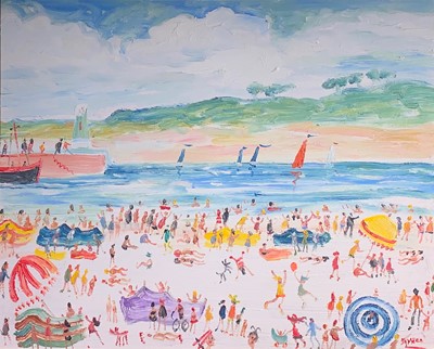 Lot 290 - Simeon STAFFORD (b.1956) St Ives Oil on board...