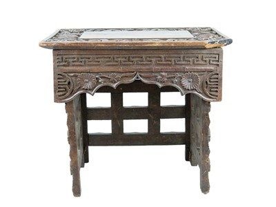 Lot 395 - A Chinese hardwood folding table.