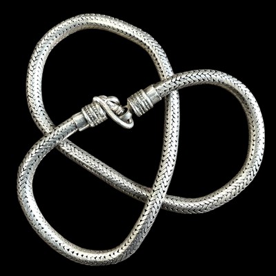 Lot 42 - An Indian silver snake necklace, probably made...