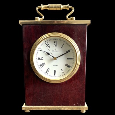 Lot 93 - A Montreux quartz mantel clock, 17cm in height.